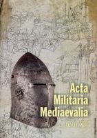 Acta Militaria Mediaevalia  tom XII