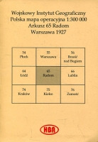Arkusz 65 Radom Polska mapa operacyjna 1:300 00