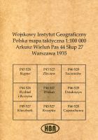 Arkusz Wieluń Pas 44 Słup 27 Polska mapa taktyczna 1:100000