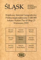 Arkusz Wołów Pas 43 Słup 23 Polska mapa taktyczna 1:100000 ŚLĄSK