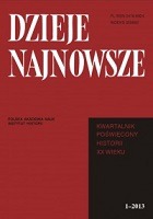 Dzieje Najnowsze, rok 2013, nr 1