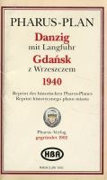 Gdańsk z Wrzeszczem Danzig mit Langfuhr plan miasta z 1940r.