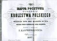 Mapa pocztowa gubernii Królestwa Polskiego