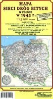 Mapa sieci dróg bitych w Polsce w 1945 r.