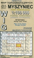 Myszyniec - mapa WIG skala 1:100 000