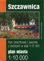 Szczawnica. Plan miasta w skali 1:10 000